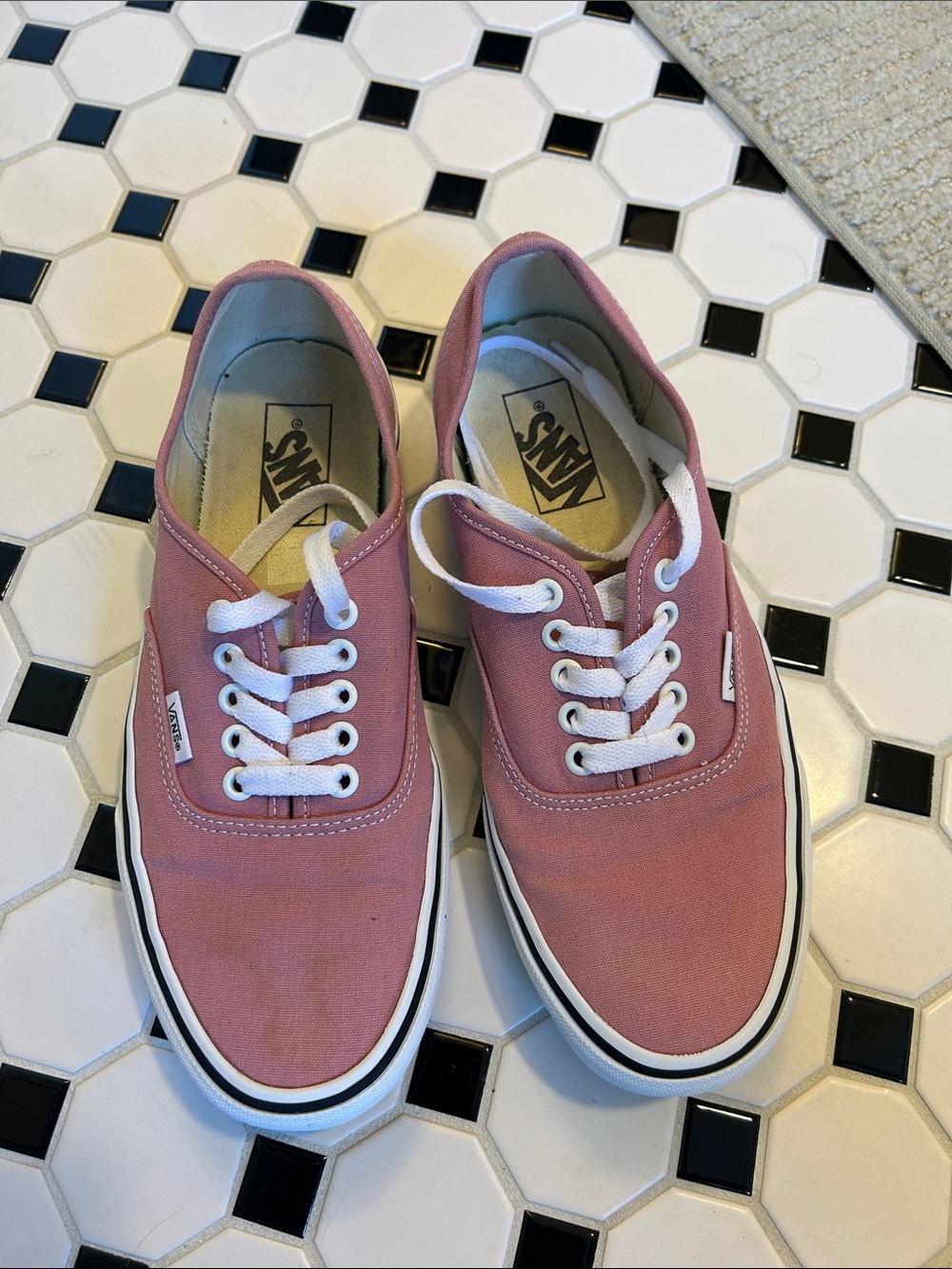 Vans Pink Canvas Low-Top Sneakers
